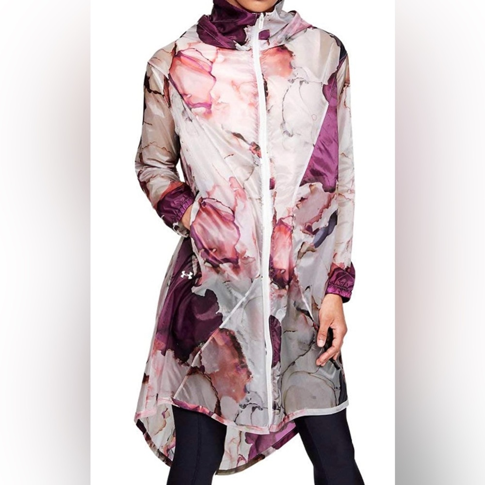 Under Armour Floral Rain Jacket. NWT. Size Medium